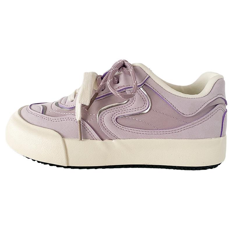 6636 Latex Insoles/retro Platform Shoes Women's Shoes 2025 New Casual Shoes Little White Shoes Board Shoes Ins Tide