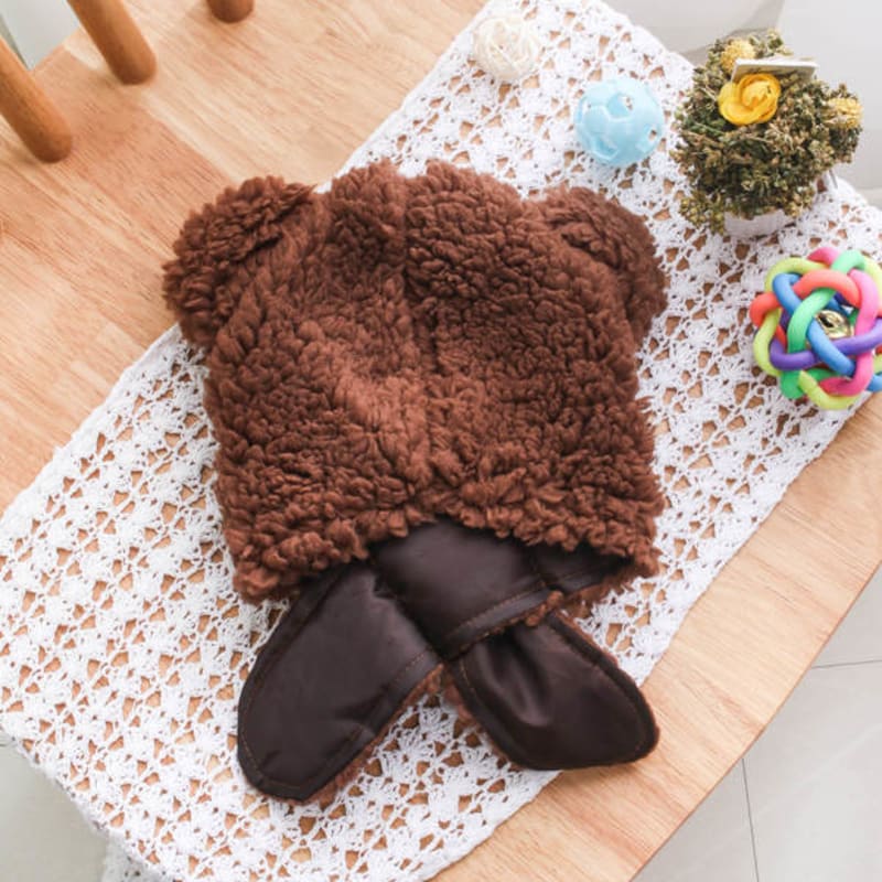 [Pet] Bear Hat Scarf