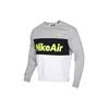 Air Colorblock Large Logo Fleece Crewneck Sweatshirt Men Tops Light-Smoke-Grey CJ4828-077