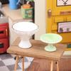 1:12 Dollhouse Miniature Ceramic Fruit Dish Plate Tall Tray Cake Plate Tableware Kitchen Model Decor Toy Doll House Accessories