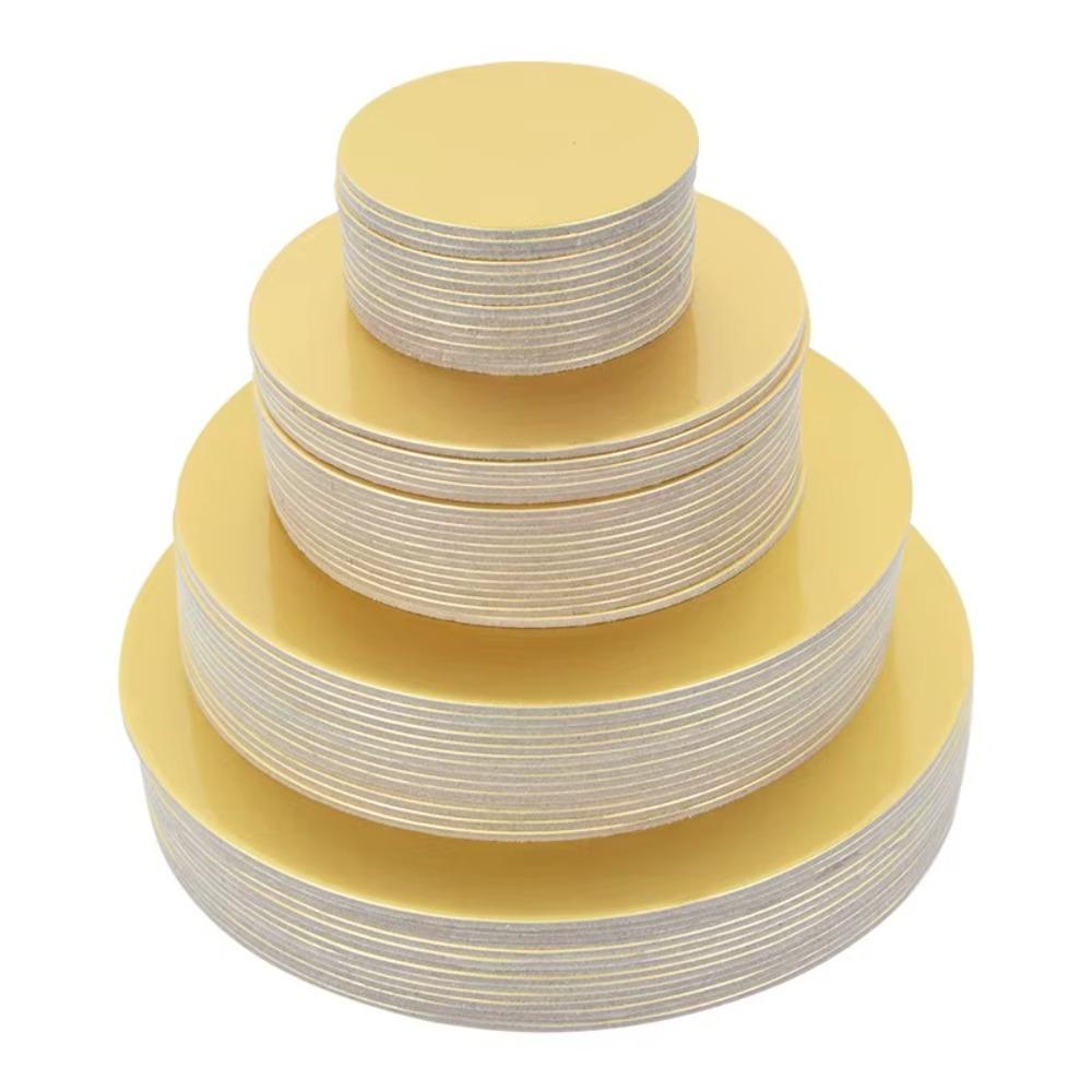 10pcs Golden Cake Cardboard Cardboard Cupcake Base Durable Round Cake Board Baking Cakes