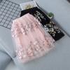 Children's Sweet Tulle Skirt Spring and Summer Girls' Net Yarn Floral Pommel Skirt