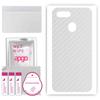 apgo Protective Skin Sticker for the Back Compatible with Oppo A5s (AX5s), Wrap Film, Foil, Vinyl - Pattern Transparent Carbon