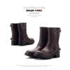 Fashion New Style Quality Fashionable Women's Rain Boots for All Seasons with Thick Non-slip Soles Waterproof Rain Shoes Snow Punk Shoes