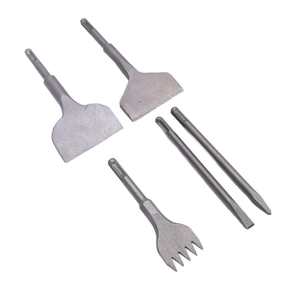 5Pcs Chisel Set Metal Mechanic for Hammer Drills Tile Removal Bits Industrial Tool