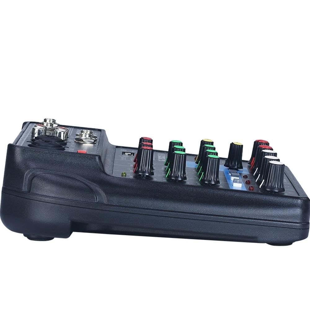 Portable 4-Channel BT Sound Mixing Console Digital Audio Mixer Built-in Reverb Effects for