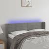VidaXL LED Headboard Bedroom Furniture Double Bed Accessory Head of Bed Frame Interior Light Grey 3123424