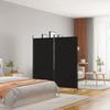 VidaXL Room Divider 2 Panels Folding Room Separator Privacy Screen Partition Living Room Decoration Black 350261