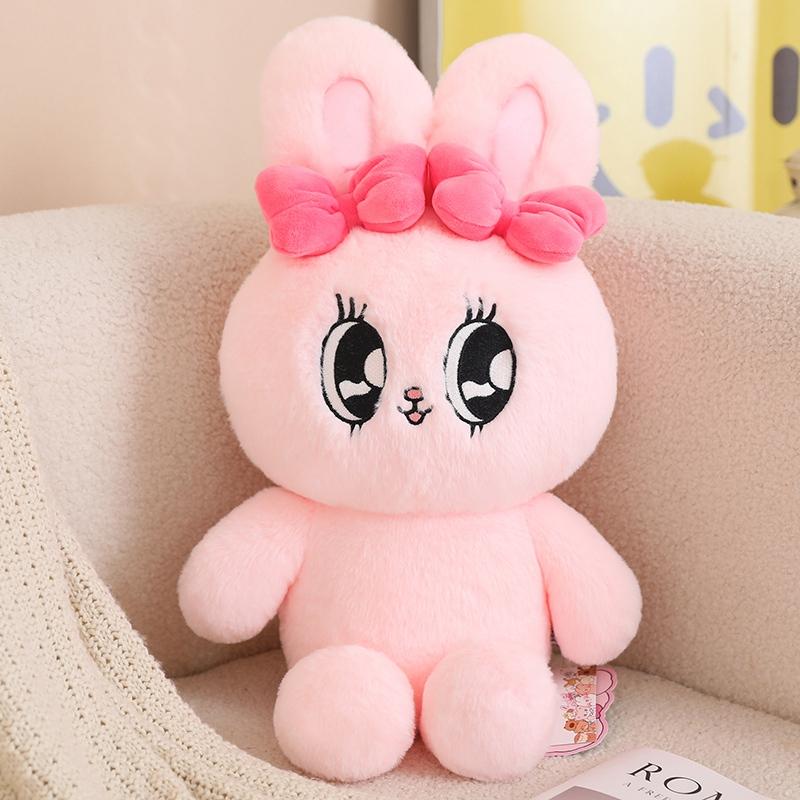 Cartoon High Quality Rabbit Plush Doll Pendant Pillow Pink Purple White Big Eyes Rabbit Plush Toy for Girls Birthday Gift