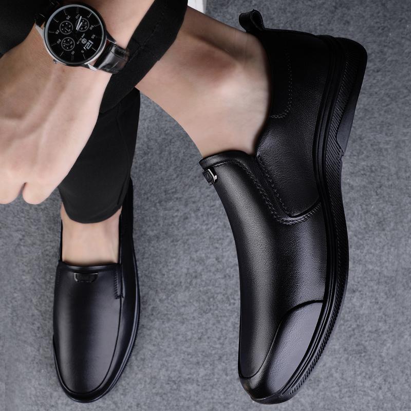 Fashion Leather Men Casual Shoes Slip On Formal Loafers Luxury Brand Comfortable Men Moccasins Italian Soft Male Driving Shoes