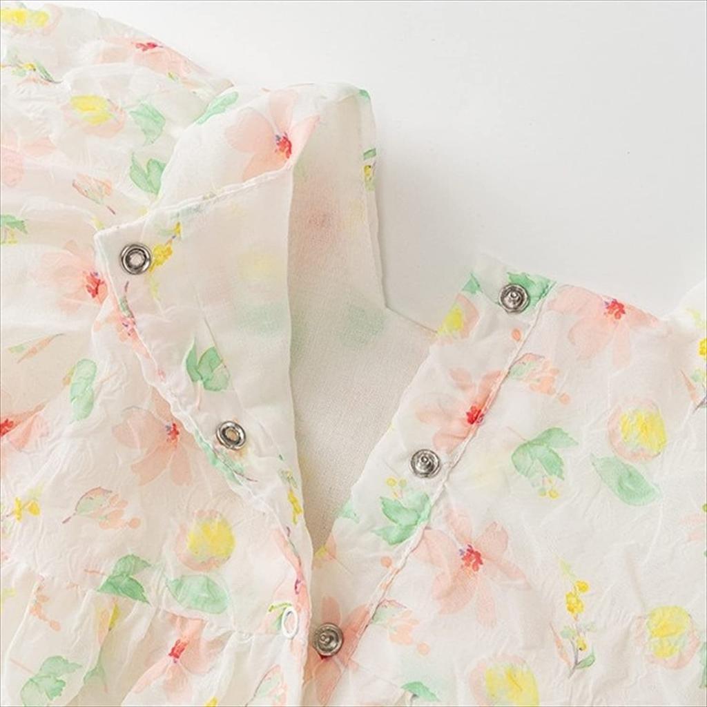 Romper Jumpsuit Bodysuit Floral Flower Baby Newborn Girl Summer Headband Set White One Size [Misia Luxury] [27165-27168]