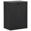 VidaXL Garden Storage Cabinet Black 65x45x88 Cm PP Rattan 151236