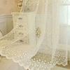 Curtain Gauze Curtain Living Room Balcony Bedroom Partition Embroidery Window Screen White Embroidery Yarn
