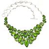 Peridot Quartz Gemstone Ethnic Style Jewelry Necklace 16-18''