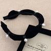 Pleated Fabric Bow Hairbands For Women French Elegant Temperament Headband  Hair Accessories