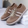 Women's Forrest Gump Shoes New Retro German Training Shoes Lace Up Casual Women's Soft Sole Breathable Fashionable Board Shoes
