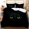 Cat Duvet Cover Set Cool Cat In Hat With Sharp Eyes Animal Twin Bedding Set Bedclothes Queen King Size Polyester Qulit Cover