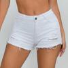 Cross-Border European & American Sexy Casual High-Waisted Plus Size Ripped Denim Shorts for Women