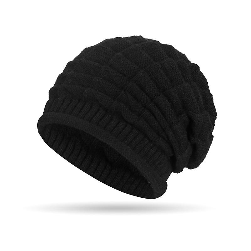 Street Pleated Pile Hat Long Stretch Woolen Hat Fashionable and Versatile Ear-protecting Cold Hat