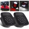 Smoke Universal Rear Square Combination 39 LED Signal Tail Lights with License Plate and