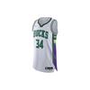 Breathable Retro AU Player Edition 21-22 Season Milwaukee Bucks Giannis Antetokounmpo 34 Basketball Jersey Men Jersey White DB3638-100