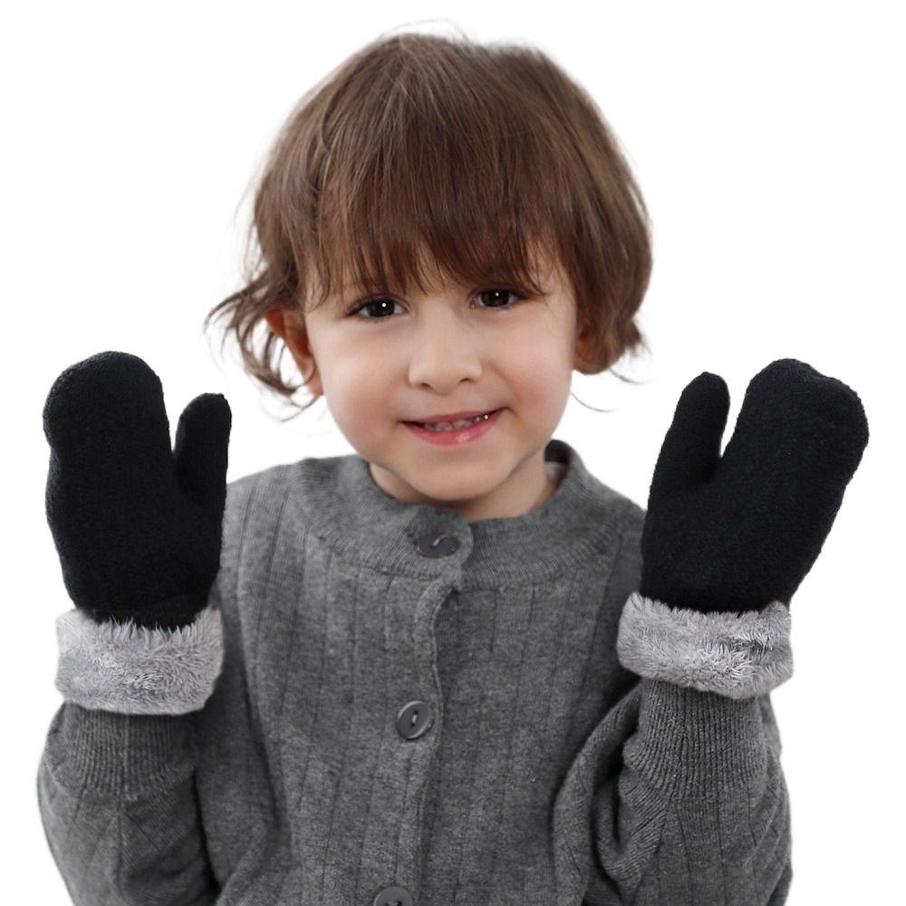 Thick Kids Gloves Plus Velvet Baby Gloves Keep Finger Warm Warm Mittens  Baby Kids