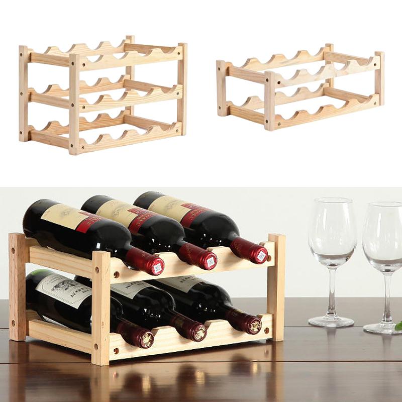 2/3 яруса винная стойка собранная полка для бутылок многоцелевая деревянная для шкафа столешницы барные аксессуары демонстрационная стойка