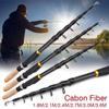 New Portable Retractable Fishing Rod Carbon Fiber Wooden Handle Luya Rod 1.8m-3.6m Rotating Rod Universal for Freshwater and Saltwater