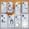 Totoro Sprite Away Anime Cute Line Phone Case Transparent for Xiaomi Redmi Note X F Poco 10 11 9 7 8 3 I T S E Pro Cover Shell