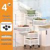 Rotating Multi-Layer Storage Rack for Fruits & Vegetables - No Installation Needed
