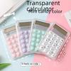 Mini Transparent Calculator, Candy Color, Creative Cartoon Design for Students and Offices