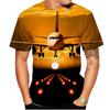 Large Passenger Plane 3d Printed T-Shirts Funny Cool Casual Harajuku Street Outdoor Scene Short Sleeves O-neck Men's T-shirts