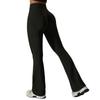 Slimming High-waisted Yoga Trousers Hip-raising Pleated Sports Trousers Training Running Fitness Black Yoga Flared Trousers