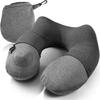Neck Pillow for Portable Air with Integrated Storage for Office Airplanes, Pillow, U-shaped Pillow, Press-type Inflatable, Bag, Home, Bus,