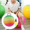 Jumping Ball Kids Toy Outdoor Yard Game Bouncing Exercise Rainbow 18in Colorful with Handle and Air