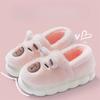 Cartoon Padded Cotton Slippers for Women, Warm and Fleece Thick-soled Home Shoes