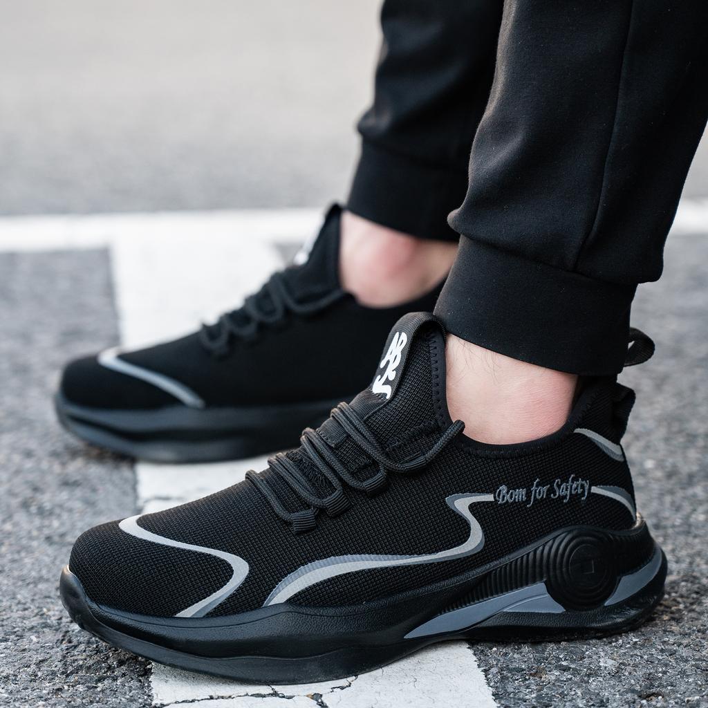Work Boots Safety Steel Toe Shoes Men Safety Shoes Work Sneakers Indestructible Work Shoes For Men Steel Toe Cap Work Male Shoes