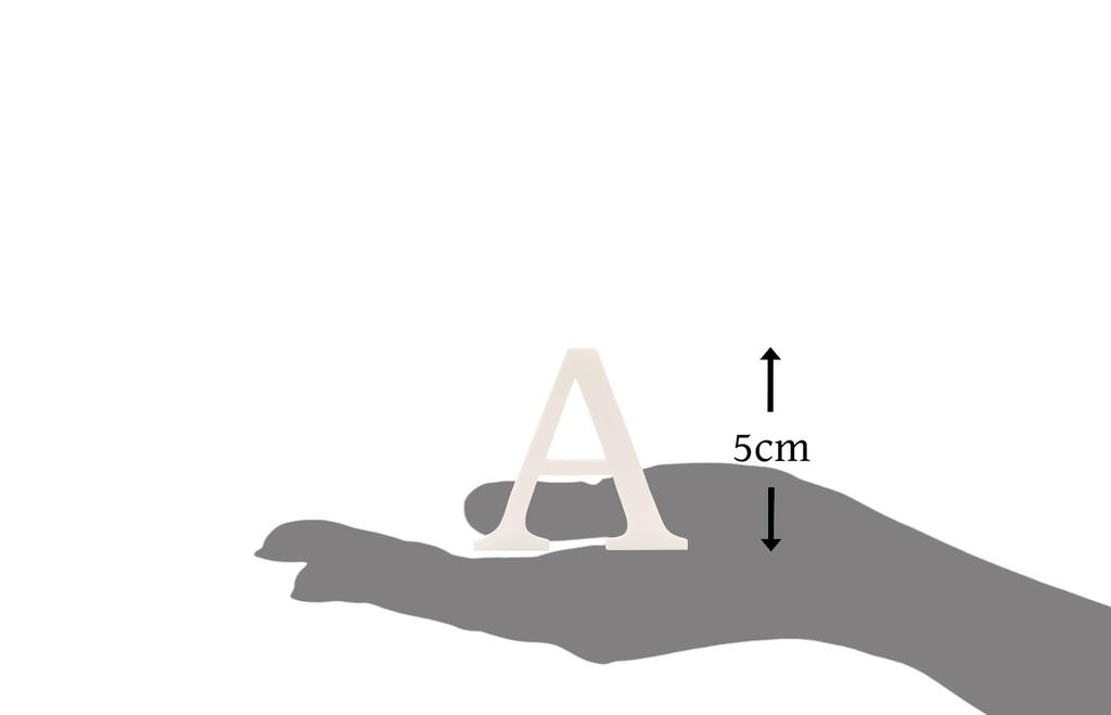 5cm Alphabet Letters, White (Letters and Numbers Set)