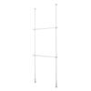 HEIAN SHINDO TNP-3, 2-Tier Wall-Mounted Clothes Rack, Extendable, White, Width 56-95cm, Height 200-275cm, Heian Shindo Kogyo