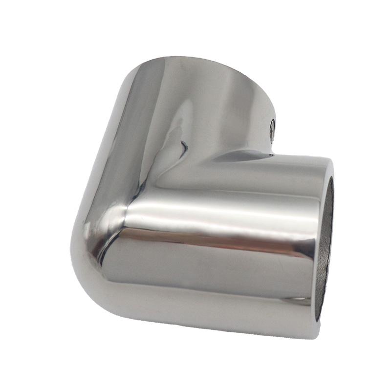 2PCS 22/25/30/32mm 2 Way Boat Hand Rail Fitting 316 Stainless Steel 90 Degree Elbow Pipe Connector for Marine Yacht Boat Accessories