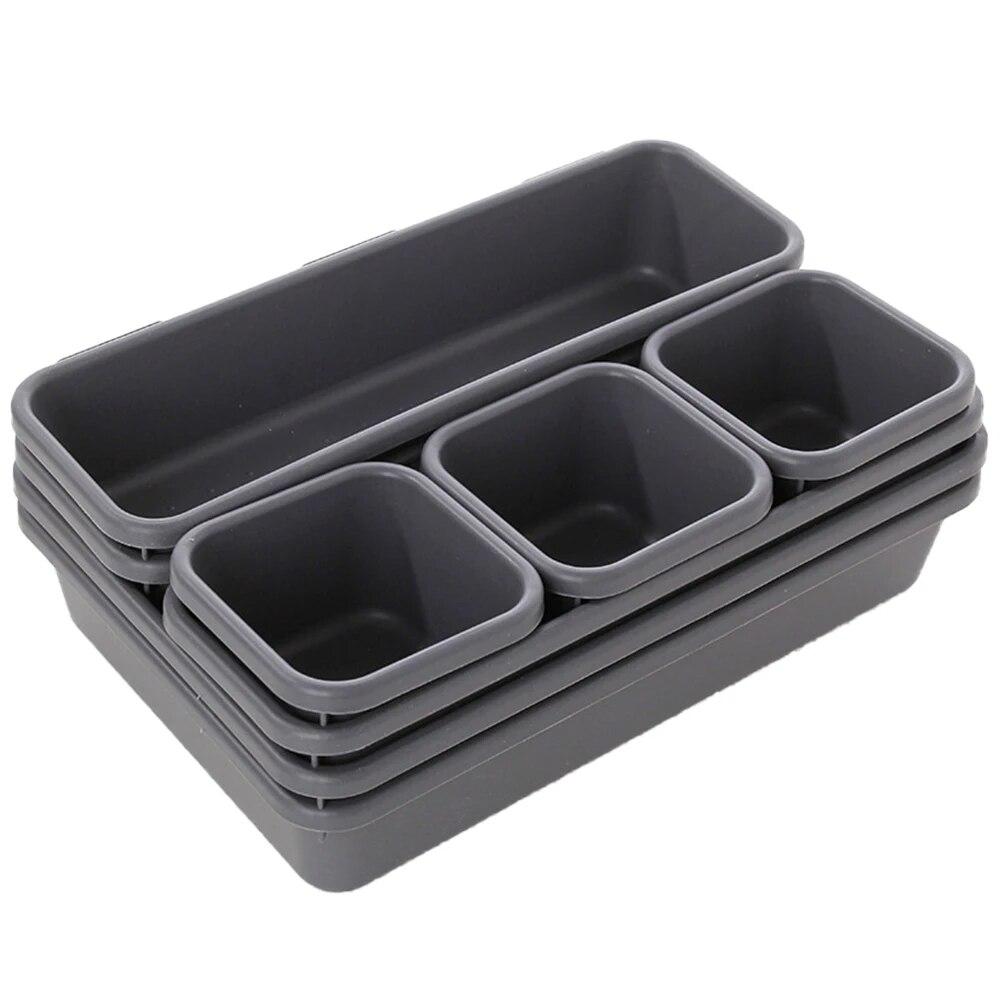 8Pcs/set Adjustable Drawer Organizer Box Trays Makeup Cosmetics Sundries Divider Holder Kitchen Bathroom Closet Jewelry Box