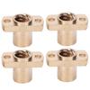 4Pcs Trapezoidal Nut T8 Brass H Flange Hardware Fasteners 3D Printer Accessories 8mm
