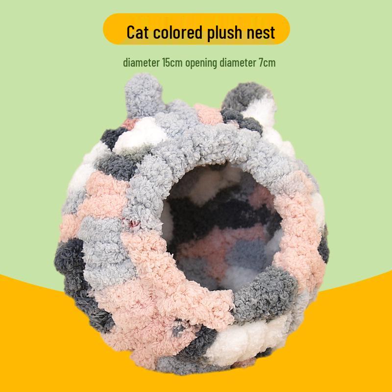 Теплое хлопковое гнездо для хомяков и мышей - Зимний спальный мешок-домик