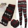 Fall Winter Leggings Elk Snowflake Print Skinny High Waist Great Elasticity Butt Lifted Thick Warm Soft Christmas Long Trouses Bottoming Pants