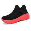 Outdoor Casual Running Shoes Men Slip-On Knitted Socks Sneakers Breathable Lightweight Mesh Lazy Shoes Easy Wear Rubber Outsole