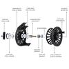 Fly Fishing Reels with Large Arbor High Quality Body and Spool In Fly Reel for Stream River Fishing