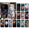 Cat Art Phone Case For iPhone Samsung Galaxy Redmi Xiaomi Oppo OnePlus Note S A 7 8 9 10 11 12 13 14 20 21 22 23 53 54 Pro Max Plus Ultra TPU Soft