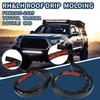 2pcs EPDM Roof Drip Molding Sturdy Rubber Professional Car Replacement for Toyota 05-15 75551-04063