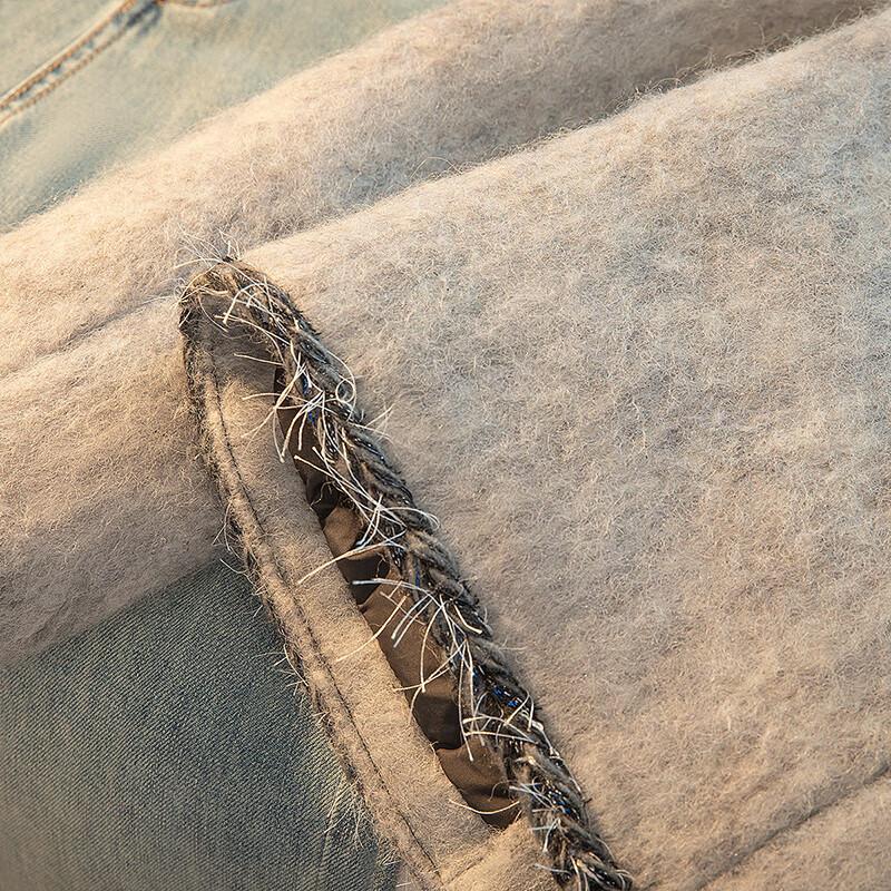 Women's Elegant Wool Blend Down Jacket