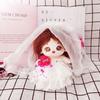 White Gauze Skirt Cotton Doll Outfit Dress Wedding Dress 20cm Doll Flower Dress Photography Props